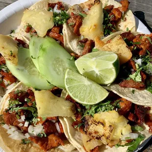 a plate of tacos