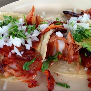 Roasted Pineapple shavings are very tasty with Al-Pastor meat