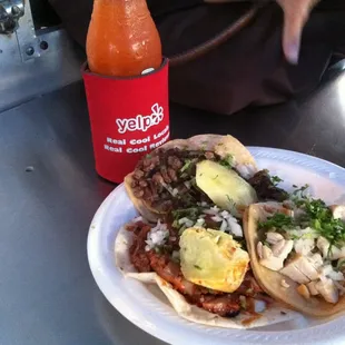 Tacos: Pollo, Carnitas, El Pastor