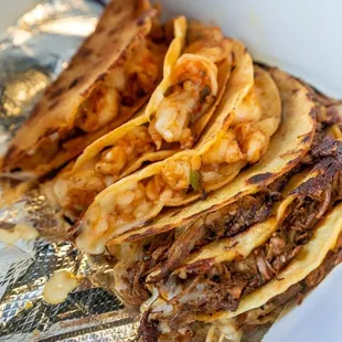 a close up of a taco