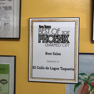 a sign for the restaurant
