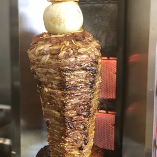 a skewer of food on a stick