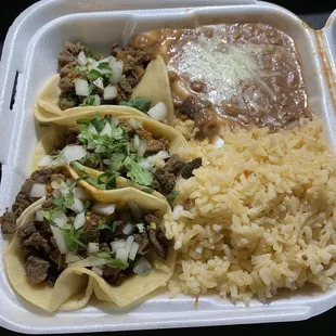 Taco Plate (Asada)