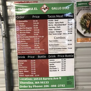 New Menu Listings!