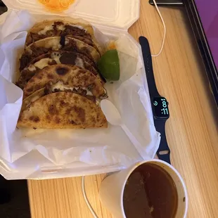 Birria Tacos And Consume