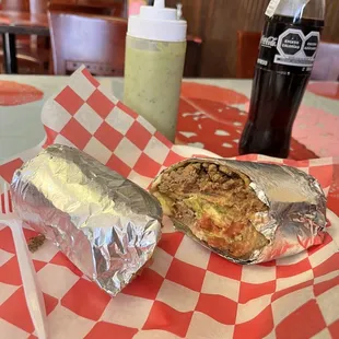 Delicious steak burrito!