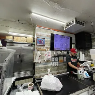 a man preparing food
