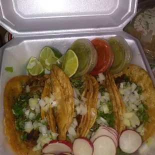 Different types of tacos