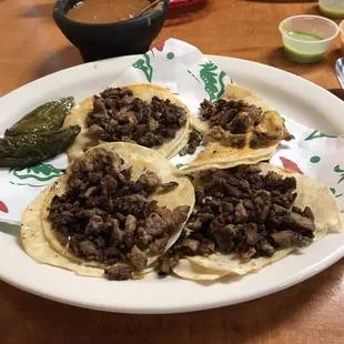 Tacos Asada, excellent choice