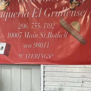 a sign for a mexican restaurant