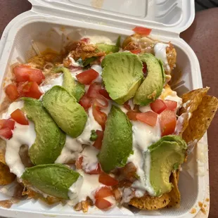 Chicken nachos  despite the look it's actually bomb af