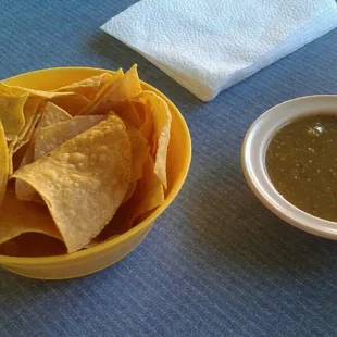Chips and Salsa Verde
