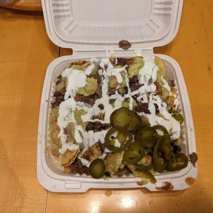 Asada nachos