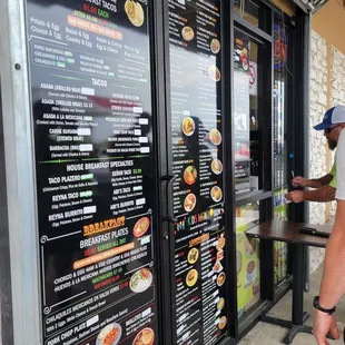 Order your food thru a window outside of the restaurant.