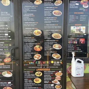 the menu