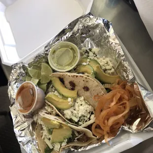 Mexican Tacos with homemade flour tortilla