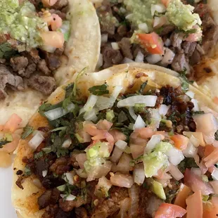 three tacos on a plate