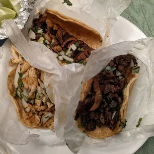 Tacos (pollo, asada, pastor)