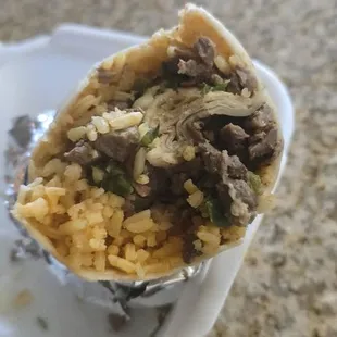Carne Asada Burrito no beans.