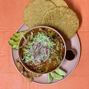 a plate of mexican food