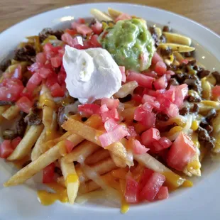 Carne asada fries -- too much tomato, way too little cheese, fries rock hard, beef good -- 3/5