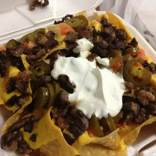Carne asada nachos!!
