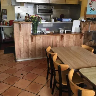 a table and chairs