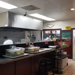 a view of the kitchen