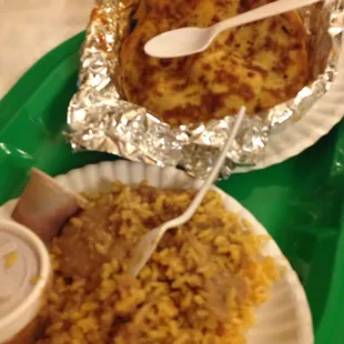 Rice and beans and GORDITA RAJAS :)