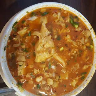 Menudo with all the fixing