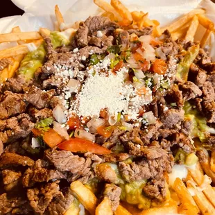 Carne asada fríes