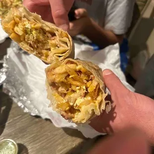 Monsters burrito full of French fries