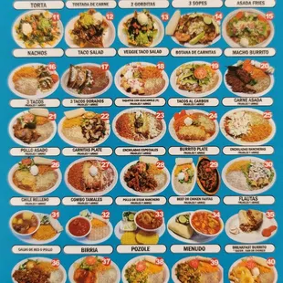 Taqueria El Kiosko menu