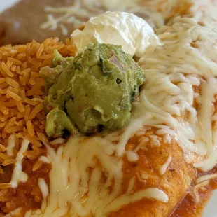 Chicken burrito plate