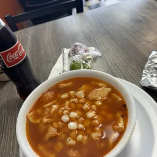 Menudo rojo con grano