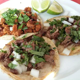 Adobada and asada tacos