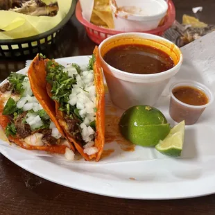 Quesabirria tacos con consome!