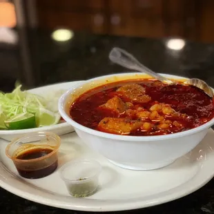 Warm Up with a bowl of Posole !
With option of fresh hand-made tortillas or tostadas