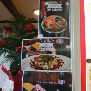 a menu for a mexican restaurant