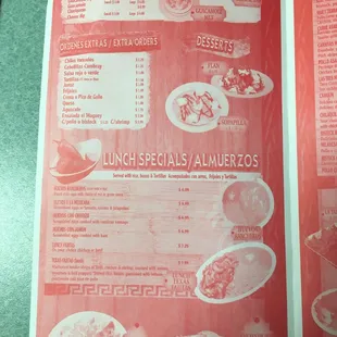 Their menu