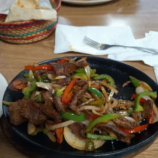 Beef fajitas