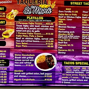 Menu 1of 2