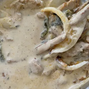 Pollo con crema