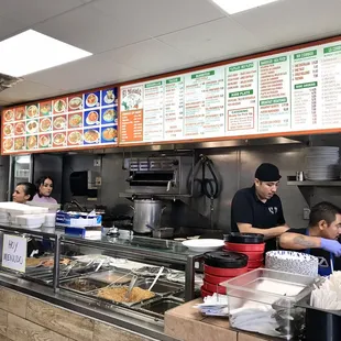 customers preparing food