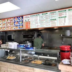 the counter and menus