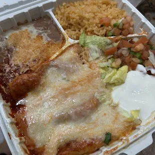 Enchilada combo plate