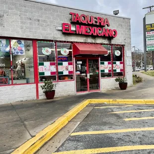 the front of the restaurant