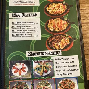 the menu
