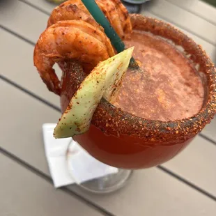 a close up of a drink