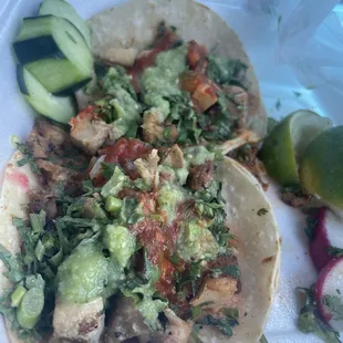 Chicken tacos were actually fire